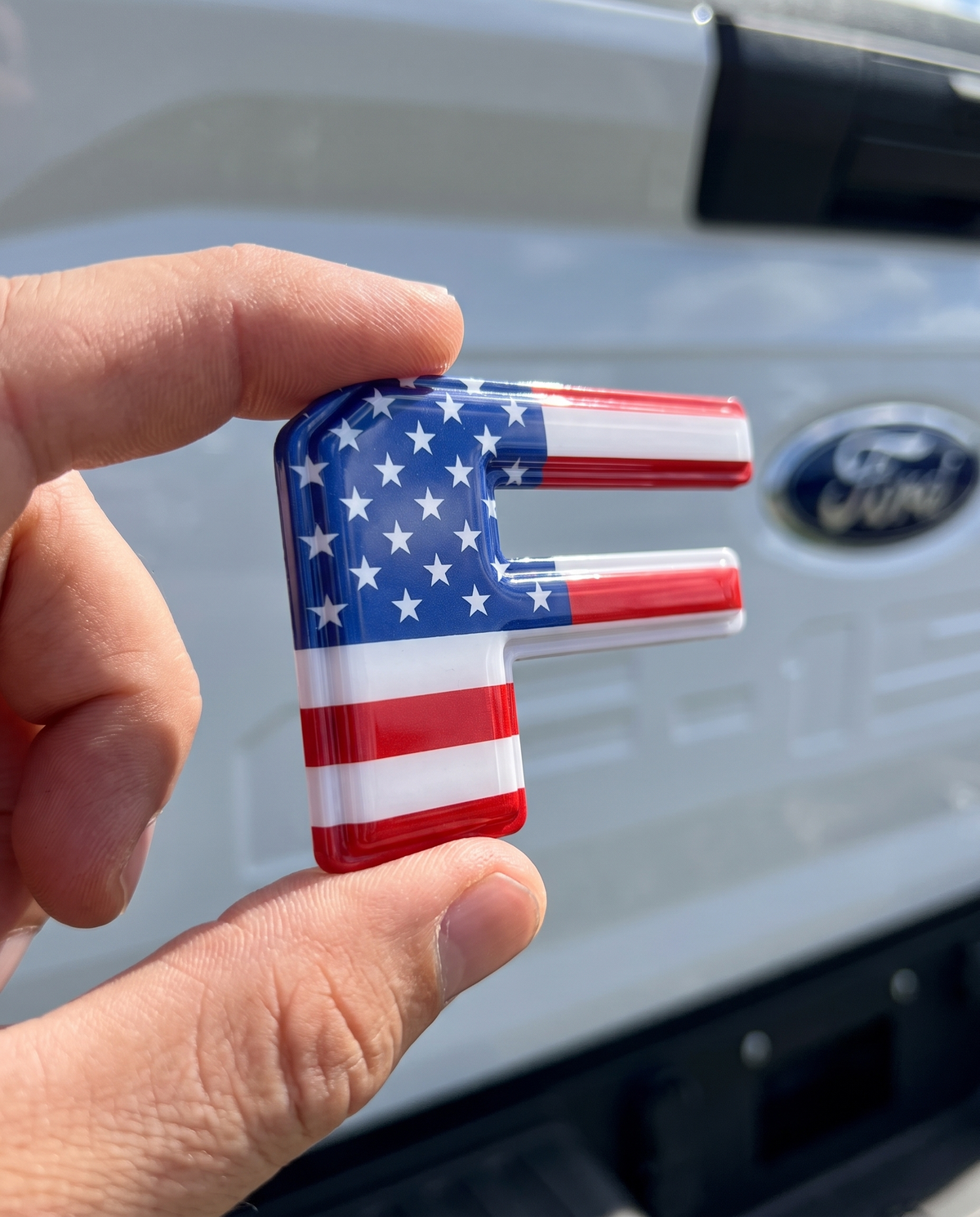 F-150 Tailgate Letter Inserts — American Flag (2018–2025)