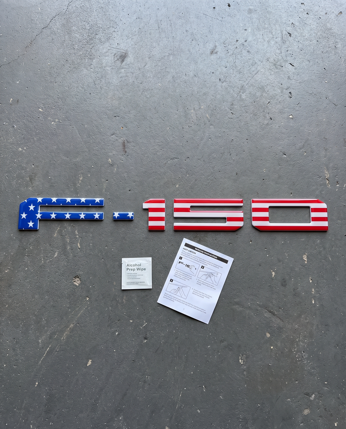 F-150 Tailgate Letter Inserts — American Flag (2018–2025)