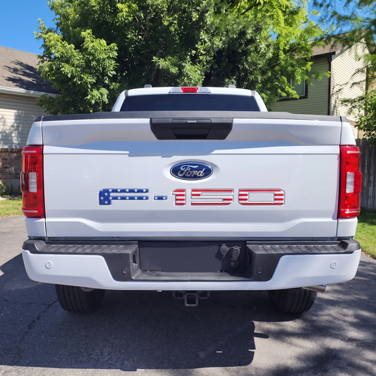 F-150 Tailgate Letter Inserts — American Flag (2018–2025)