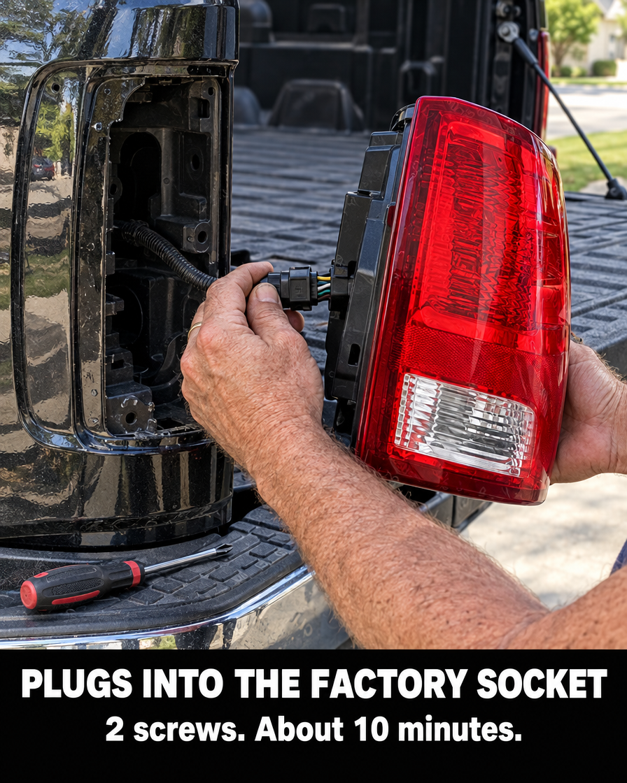 Tail light plugs into the factory RAM socket