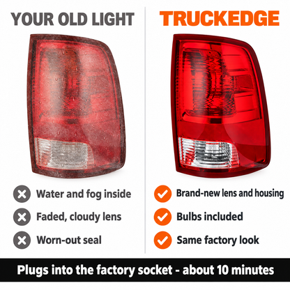 Old foggy RAM tail light vs new TruckEdge tail light