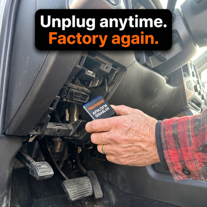Unplug anytime to return to factory operation