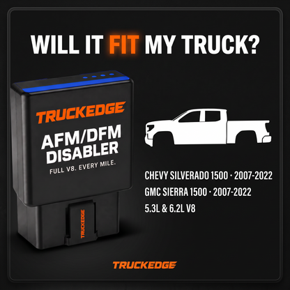 Fitment: Silverado and Sierra 1500 2007-2022, 5.3L and 6.2L V8