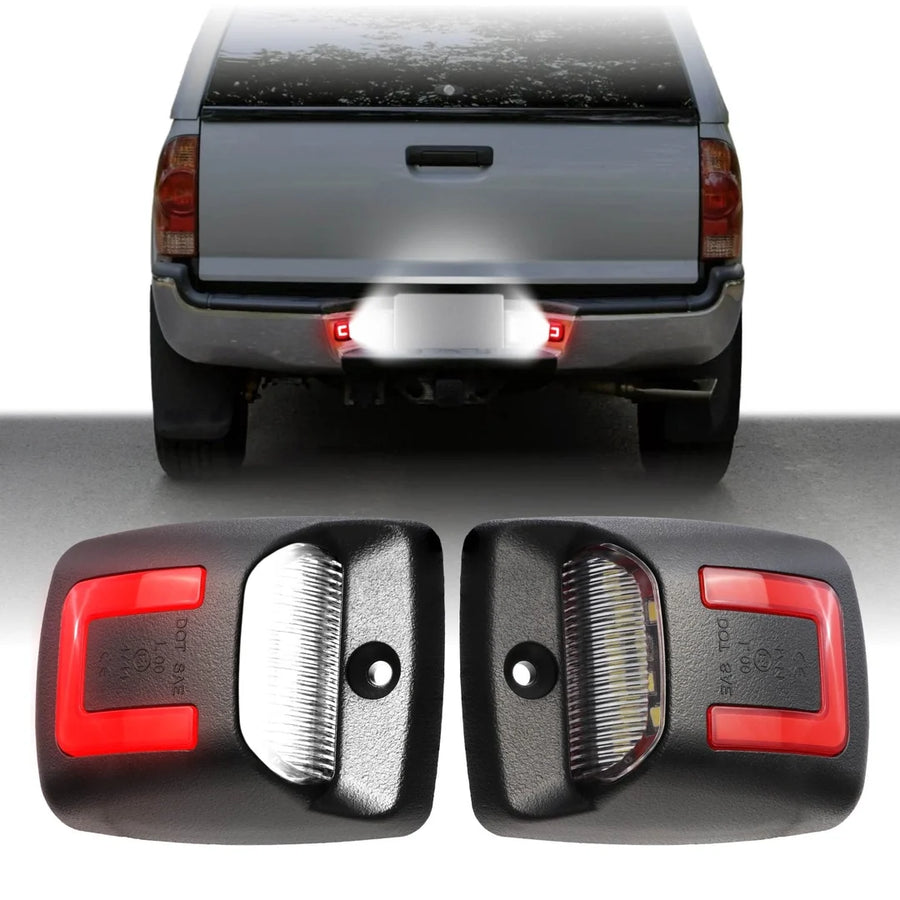 Running, brake, turn and reverse modes on the tailgate light bar